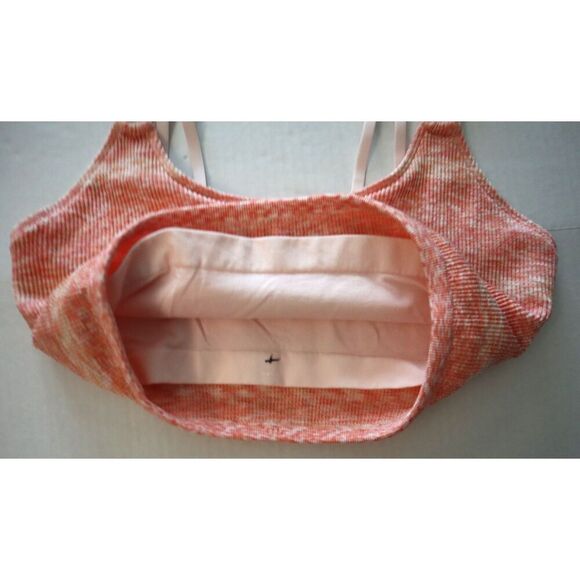Aerie Women's Sz L Beach Peach Seamless Ring Longline Crop Top Bralette - Picture 8 of 16